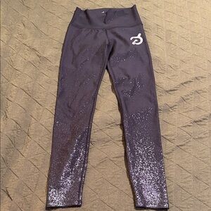 Peloton Black and Silver Sparkle Leggings